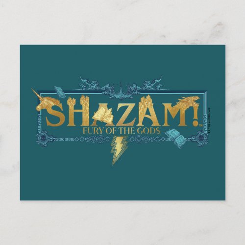 SHAZAM Fury of the Gods  Mythical Logo Postcard