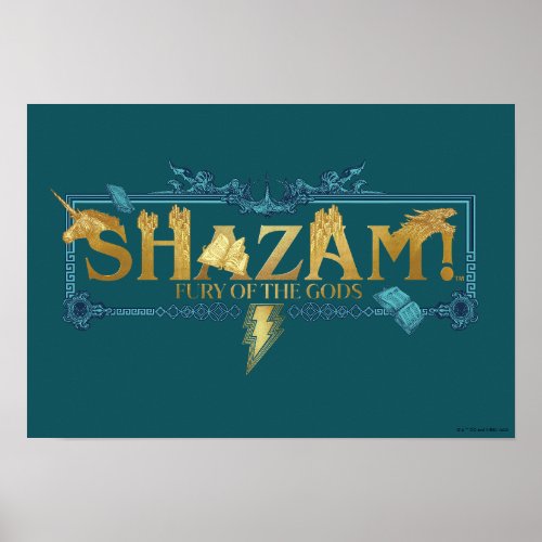 SHAZAM Fury of the Gods  Mythical Logo Poster