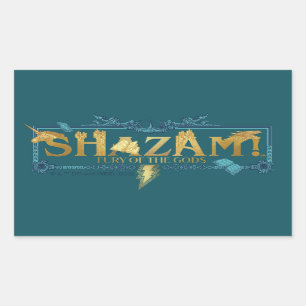 SHAZAM! Fury of the Gods Mythical Logo Rectangular Sticker