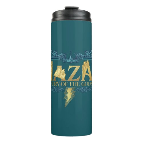 SHAZAM Fury of the Gods  Mythical Logo Thermal Tumbler