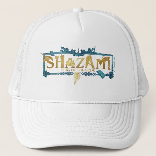 SHAZAM Fury of the Gods  Mythical Logo Trucker Hat
