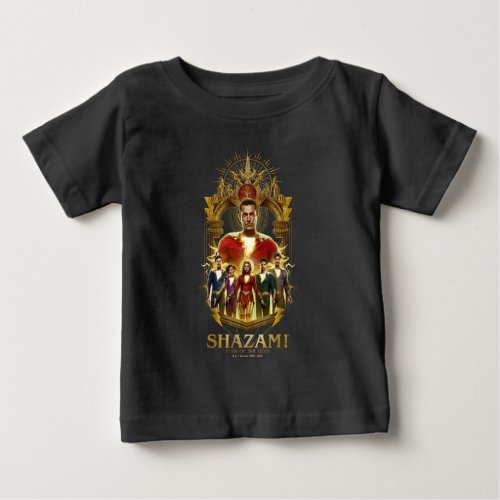 SHAZAM Fury of the Gods  Ornate SHAZAMily Frame Baby T_Shirt