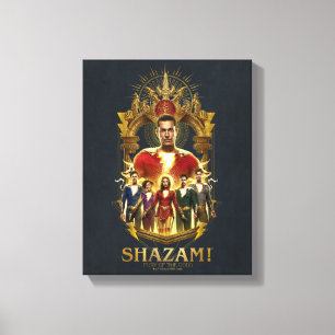 SHAZAM! Fury of the Gods Ornate SHAZAMily Frame Canvas Print