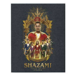 SHAZAM! Fury of the Gods Ornate SHAZAMily Frame Faux Canvas Print