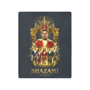SHAZAM! Fury of the Gods Ornate SHAZAMily Frame Metal Print