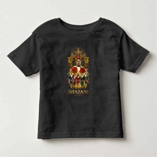 SHAZAM Fury of the Gods  Ornate SHAZAMily Frame Toddler T_shirt