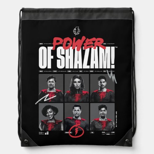 SHAZAM Fury of the Gods  Power of SHAZAM Group Drawstring Bag