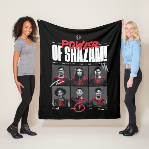 SHAZAM Fury of the Gods  Power of SHAZAM Group Fleece Blanket