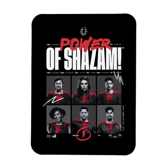 SHAZAM! Fury of the Gods | Power of SHAZAM Group Magnet (Vertical)