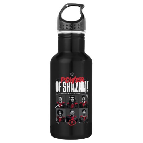 SHAZAM Fury of the Gods  Power of SHAZAM Group Stainless Steel Water Bottle