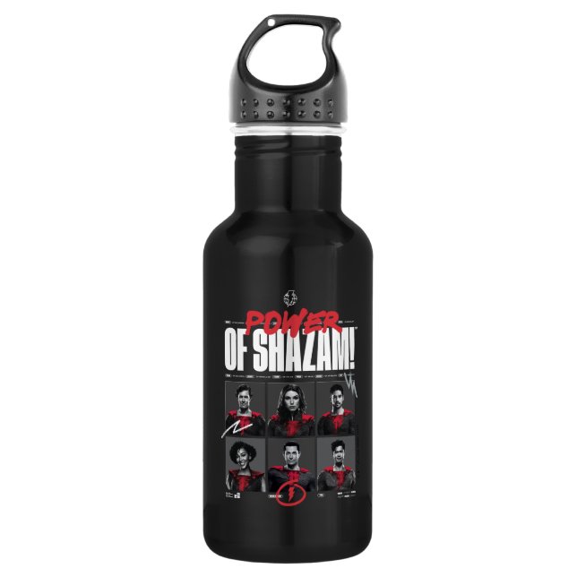 SHAZAM! Fury of the Gods | Power of SHAZAM Group Stainless Steel Water Bottle (Front)