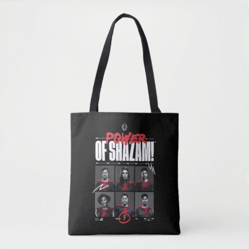SHAZAM Fury of the Gods  Power of SHAZAM Group Tote Bag