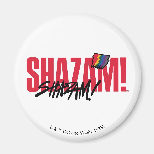 SHAZAM! Fury of the Gods | Rainbow Bolts Logo Magnet (Front)