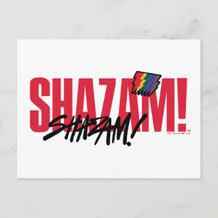 SHAZAM! Fury of the Gods Rainbow Bolts Logo Postcard