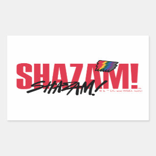 SHAZAM! Fury of the Gods Rainbow Bolts Logo Rectangular Sticker