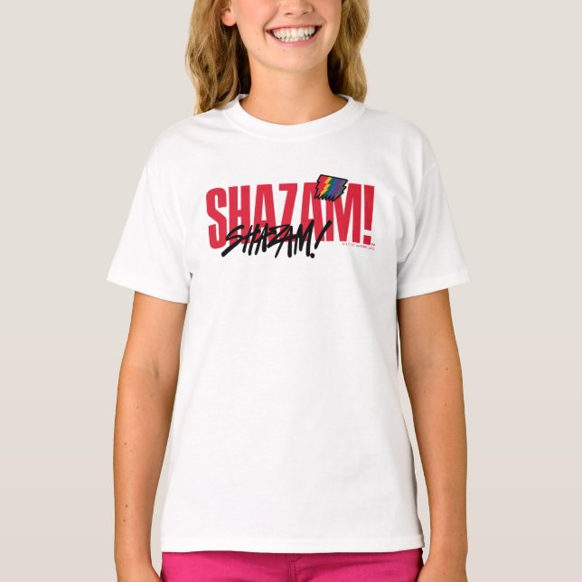 SHAZAM! Fury of the Gods | Rainbow Bolts Logo T-Shirt (Front)