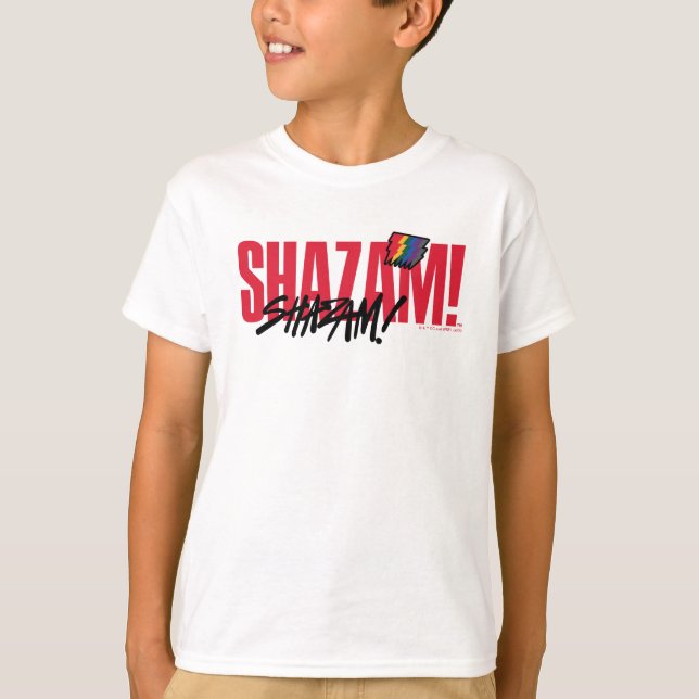 SHAZAM! Fury of the Gods | Rainbow Bolts Logo T-Shirt (Front)