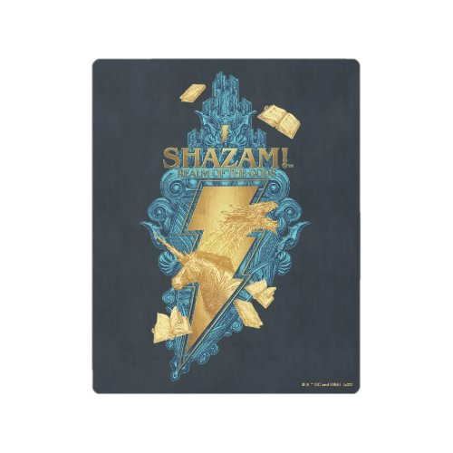 SHAZAM Fury of the Gods  Realm of the Gods Logo Metal Print