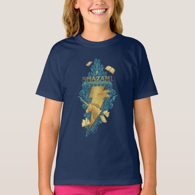 SHAZAM! Fury of the Gods | Realm of the Gods Logo T-Shirt (Front)