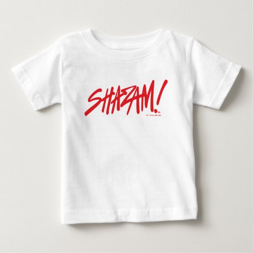 SHAZAM Fury of the Gods  Red Marker Logo Baby T_Shirt