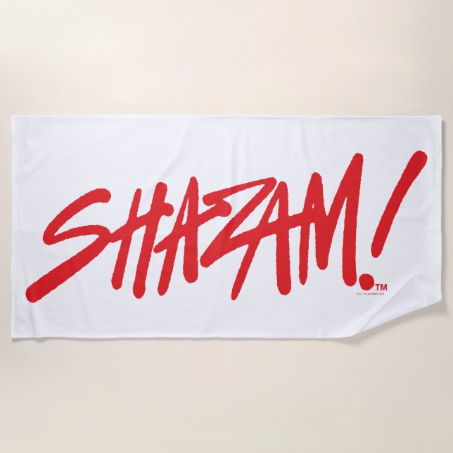 SHAZAM! Fury of the Gods | Red Marker Logo Beach Towel (Front)