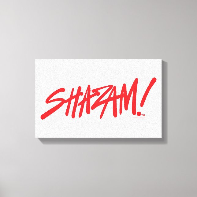SHAZAM! Fury of the Gods | Red Marker Logo Canvas Print (Front)