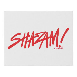 SHAZAM! Fury of the Gods   Red Marker Logo Faux Canvas Print