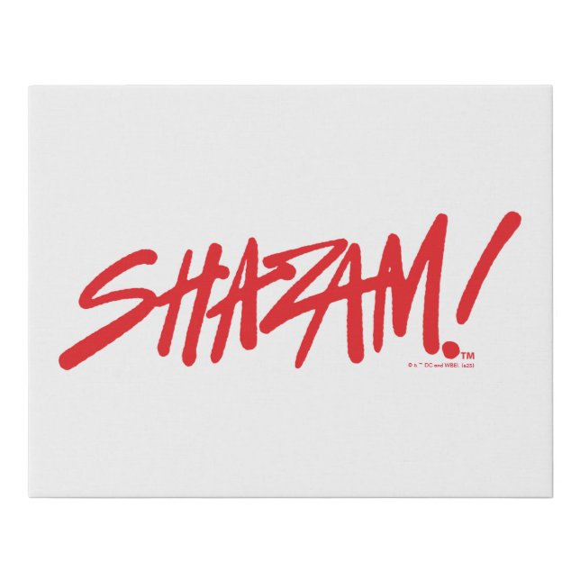 SHAZAM! Fury of the Gods | Red Marker Logo Faux Canvas Print (Front)