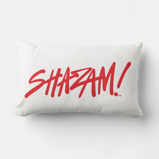 SHAZAM! Fury of the Gods | Red Marker Logo Lumbar Pillow (Front)