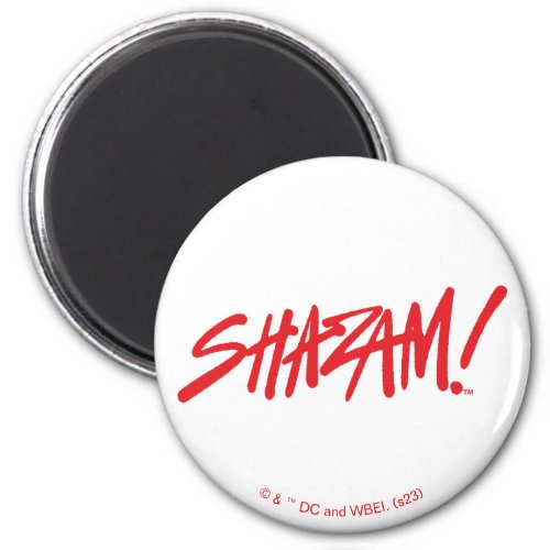 SHAZAM Fury of the Gods  Red Marker Logo Magnet