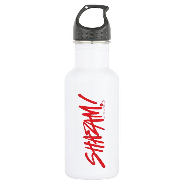 SHAZAM! Fury of the Gods | Red Marker Logo Stainless Steel Water Bottle (Front)