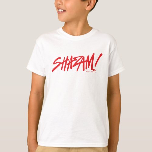 SHAZAM Fury of the Gods  Red Marker Logo T_Shirt