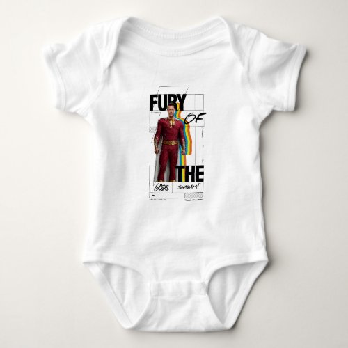 SHAZAM Fury of the Gods  Retro Album Style Art Baby Bodysuit
