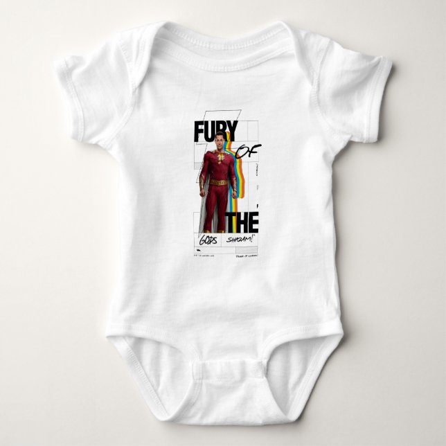 SHAZAM! Fury of the Gods | Retro Album Style Art Baby Bodysuit (Front)