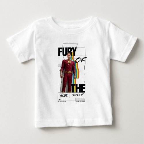 SHAZAM Fury of the Gods  Retro Album Style Art Baby T_Shirt