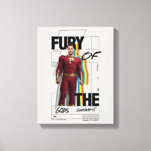SHAZAM! Fury of the Gods   Retro Album Style Art Canvas Print