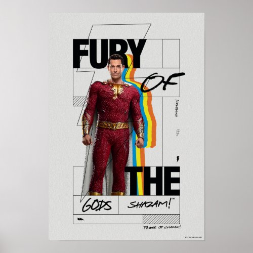 SHAZAM Fury of the Gods  Retro Album Style Art Poster