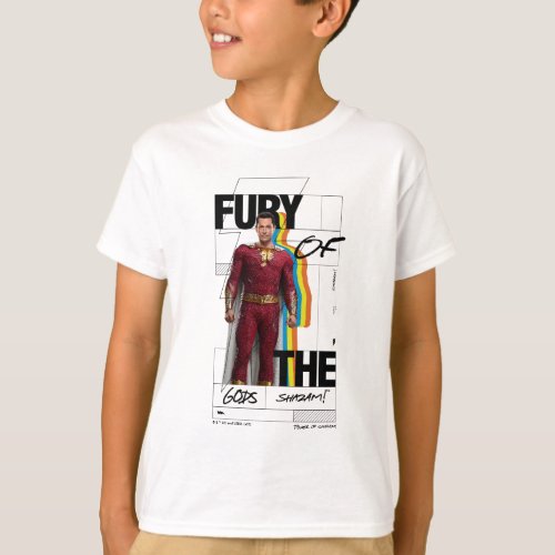 SHAZAM Fury of the Gods  Retro Album Style Art T_Shirt