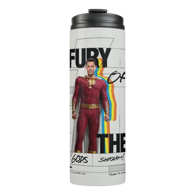 SHAZAM! Fury of the Gods | Retro Album Style Art Thermal Tumbler (Front)