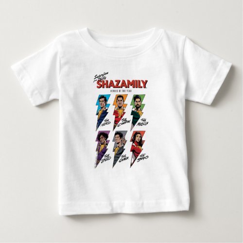 SHAZAM Fury of the Gods  SHAZAMily Comic Bolts Baby T_Shirt
