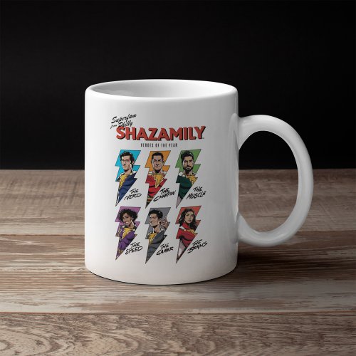 SHAZAM Fury of the Gods  SHAZAMily Comic Bolts Coffee Mug