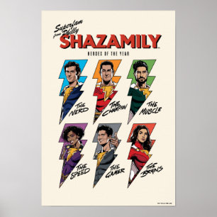 SHAZAM! Fury of the Gods SHAZAMily Comic Bolts Poster