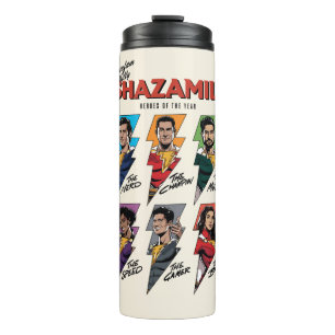 SHAZAM! Fury of the Gods SHAZAMily Comic Bolts Thermal Tumbler
