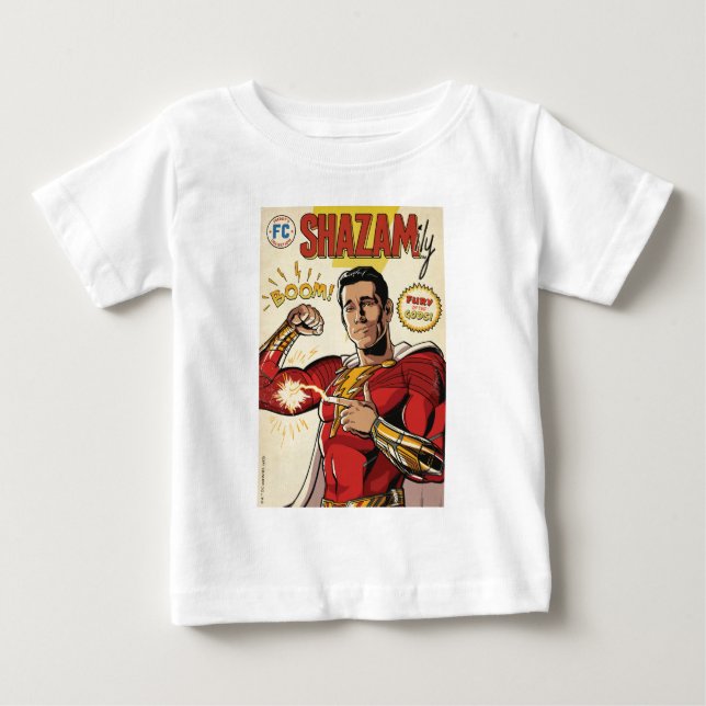 SHAZAM! Fury of the Gods | SHAZAMily Comic Cover Baby T-Shirt (Front)