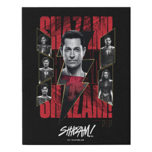 SHAZAM! Fury of the Gods SHAZAMily Group Faux Canvas Print