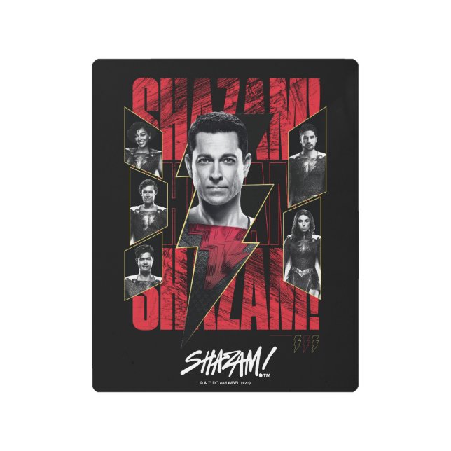SHAZAM! Fury of the Gods | SHAZAMily Group Metal Print (Front)