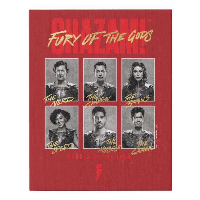 SHAZAM! Fury of the Gods | SHAZAMily Yearbook Faux Canvas Print (Front)