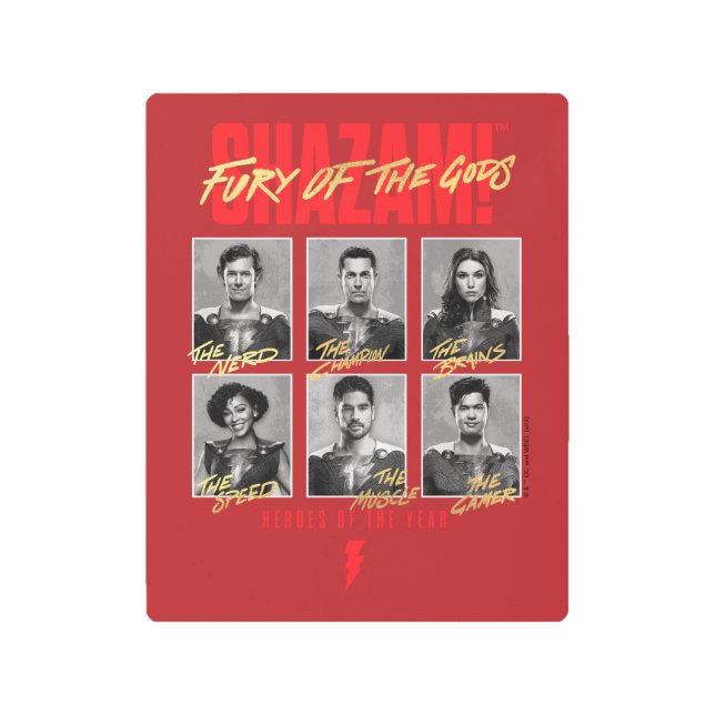 SHAZAM! Fury of the Gods | SHAZAMily Yearbook Metal Print (Front)