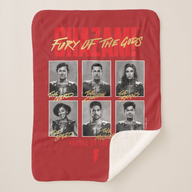 SHAZAM! Fury of the Gods | SHAZAMily Yearbook Sherpa Blanket (Front)