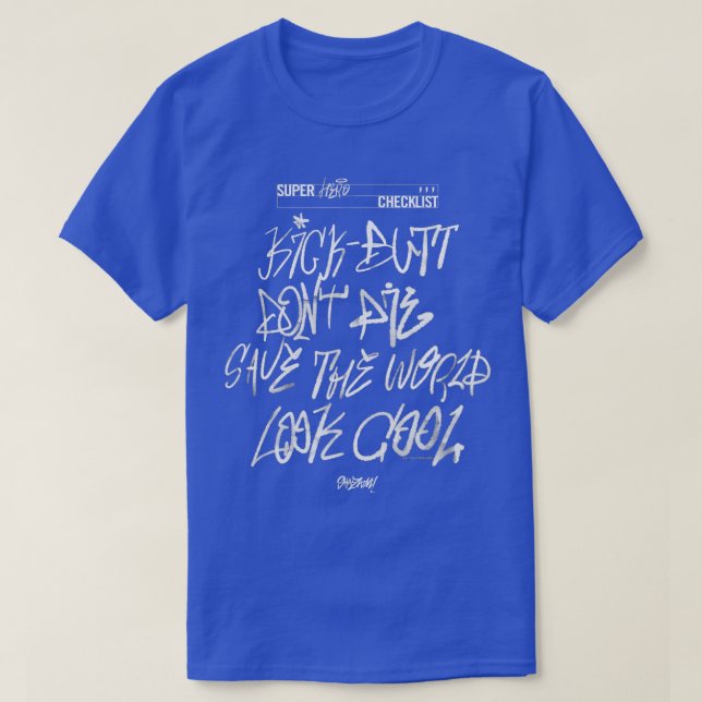 Shazam Fury of the Gods Super Hero Checklist  T-Shirt (Design Front)
